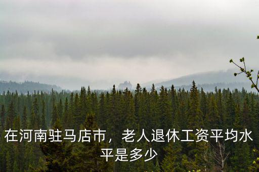在河南駐馬店市，老人退休工資平均水平是多少
