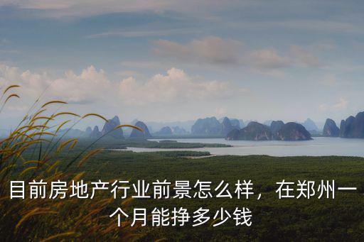 目前房地產(chǎn)行業(yè)前景怎么樣，在鄭州一個(gè)月能掙多少錢(qián)