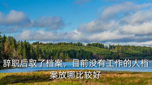辭職后取了檔案，目前沒有工作的人檔案放哪比較好