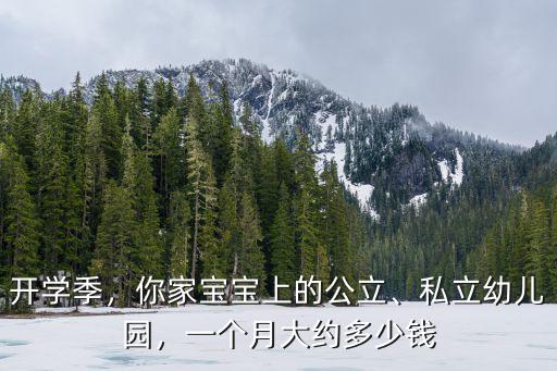 開學(xué)季，你家寶寶上的公立、私立幼兒園，一個月大約多少錢
