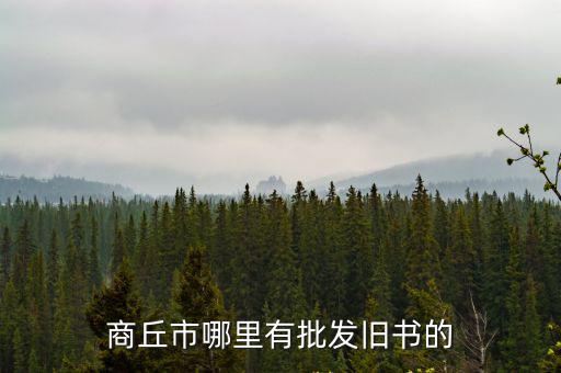 商丘市哪里有批發(fā)舊書的