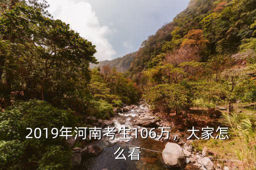 2019年河南考生106萬，大家怎么看