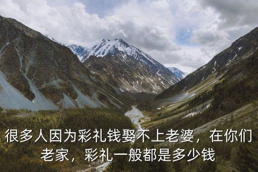 很多人因為彩禮錢娶不上老婆，在你們老家，彩禮一般都是多少錢