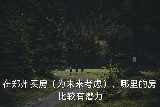 在鄭州買房（為未來考慮），哪里的房比較有潛力