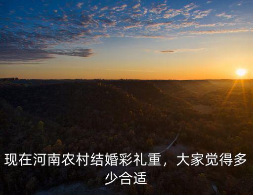 彩禮多少河南2017,河南南陽彩禮多少錢