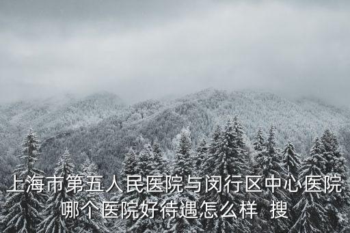 上海市第五人民醫院與閔行區中心醫院哪個醫院好待遇怎么樣  搜