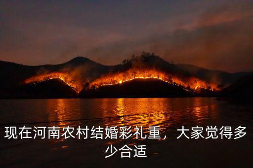 河南這邊彩禮多少左右合適,給多少彩禮合適