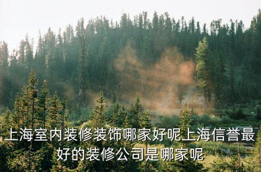 上海室內裝修裝飾哪家好呢上海信譽最好的裝修公司是哪家呢
