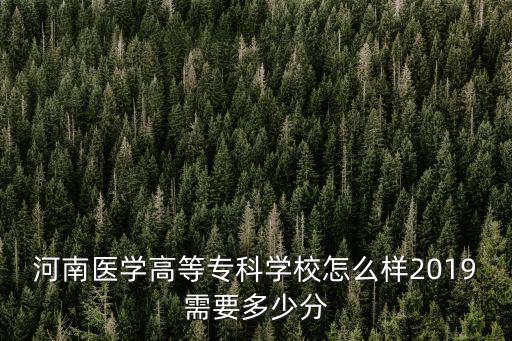 河南醫(yī)學(xué)高等專科學(xué)校怎么樣2019需要多少分