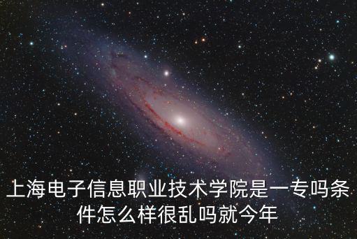 上海電子信息職業技術學院是一專嗎條件怎么樣很亂嗎就今年