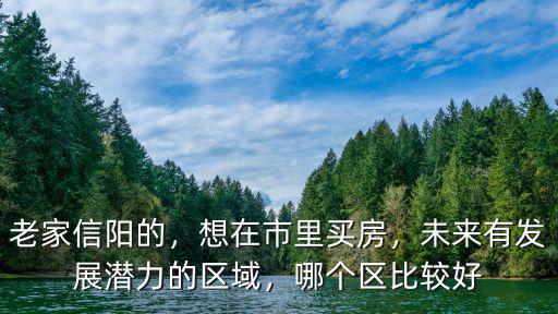 老家信陽的，想在市里買房，未來有發展潛力的區域，哪個區比較好
