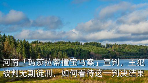 河南「瑪莎拉蒂撞寶馬案」宣判，主犯被判無(wú)期徒刑，如何看待這一判決結(jié)果