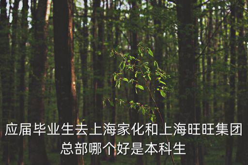 應(yīng)屆畢業(yè)生去上海家化和上海旺旺集團(tuán)總部哪個(gè)好是本科生