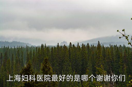上海婦科醫院最好的是哪個謝謝你們