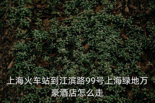 上?；疖囌镜浇瓰I路99號上海綠地萬豪酒店怎么走