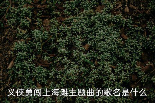 義俠勇闖上海灘，義俠勇闖上海灘主題曲的歌名是什么