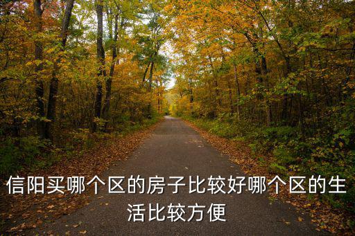 信陽買哪個區的房子比較好哪個區的生活比較方便