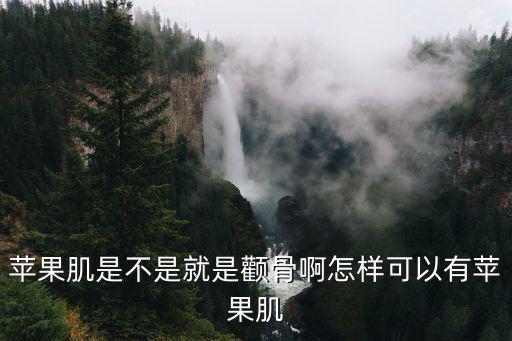 蘋果肌是不是就是顴骨啊怎樣可以有蘋果肌