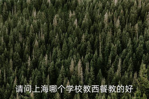 請問上海哪個學校教西餐教的好