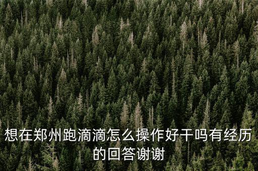 滴滴在鄭州哪里有分公司,在鄭州跑滴滴怎么樣