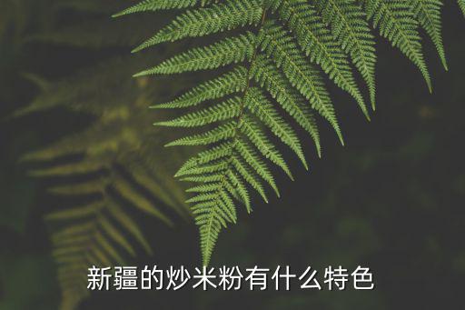 新疆的炒米粉有什么特色
