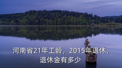 河南省21年工齡，2015年退休，退休金有多少