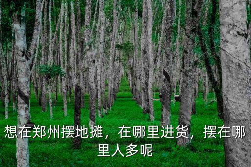 想在鄭州擺地攤，在哪里進貨，擺在哪里人多呢