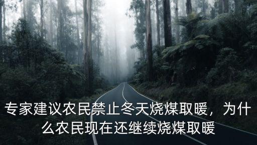 專家建議農(nóng)民禁止冬天燒煤取暖，為什么農(nóng)民現(xiàn)在還繼續(xù)燒煤取暖