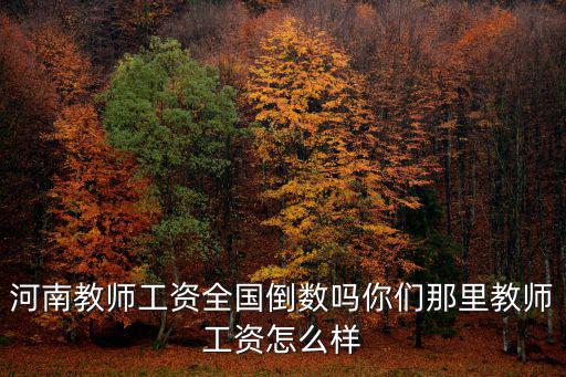 河南教師工資全國倒數(shù)嗎你們那里教師工資怎么樣