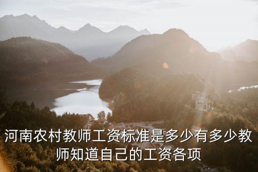 河南農(nóng)村教師工資標(biāo)準(zhǔn)是多少有多少教師知道自己的工資各項(xiàng)