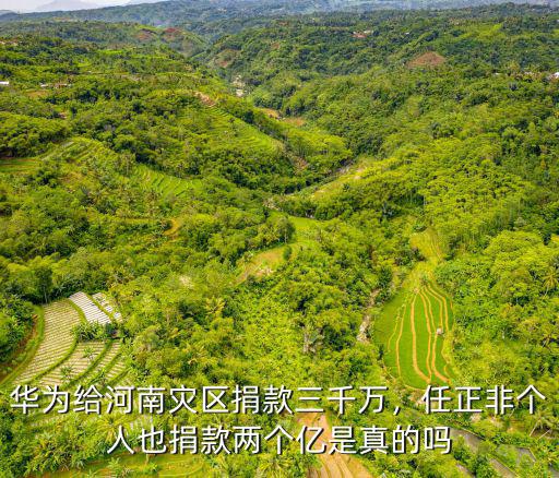 華為給河南災區捐款三千萬，任正非個人也捐款兩個億是真的嗎