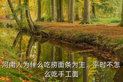 河南人為什么吃撈面條為主，平時不怎么吃手工面