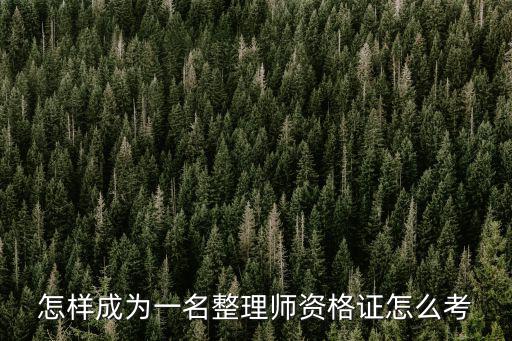 怎樣成為一名整理師資格證怎么考