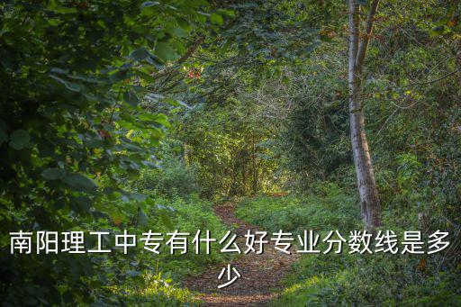 南陽理工中專有什么好專業分數線是多少
