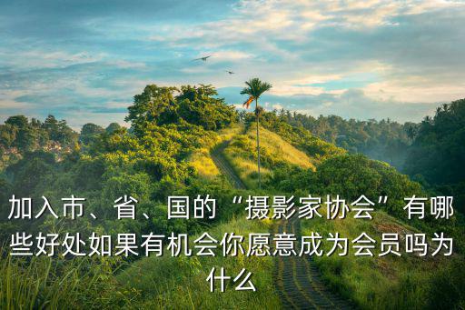加入市、省、國的“攝影家協會”有哪些好處如果有機會你愿意成為會員嗎為什么