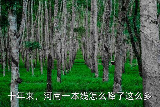 十年來，河南一本線怎么降了這么多