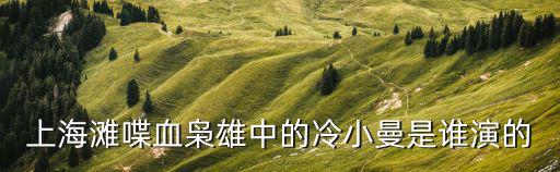 上海灘喋血梟雄中的冷小曼是誰演的