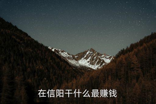 在信陽干什么最賺錢
