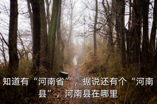 河曲在河南哪里,河南縣在哪里
