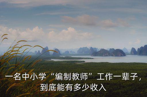 一名中小學“編制教師”工作一輩子，到底能有多少收入