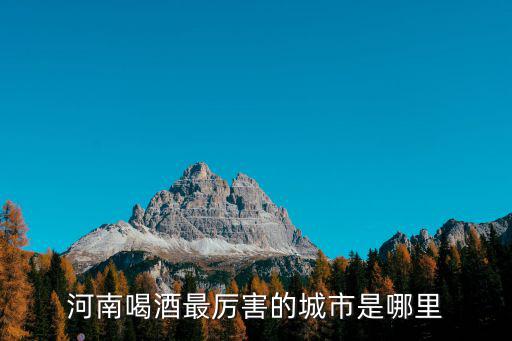 河南喝酒最厲害的城市是哪里