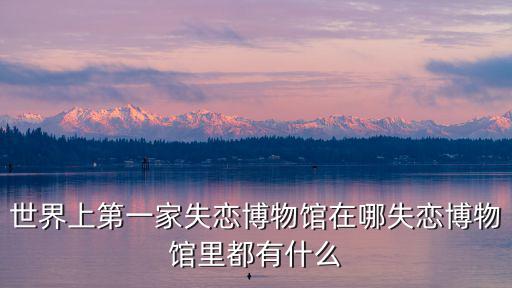 世界上第一家失戀博物館在哪失戀博物館里都有什么