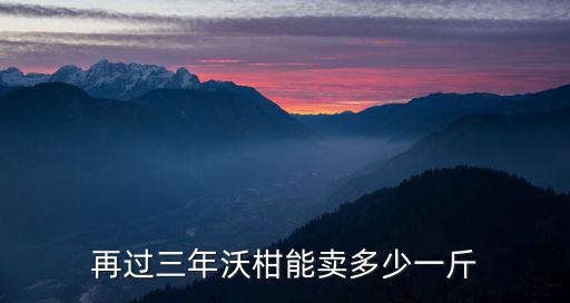 再過三年沃柑能賣多少一斤
