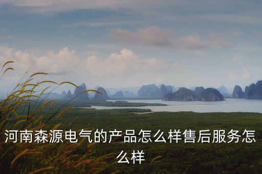 河南森源電器怎么樣,河南森源電氣的產品怎么樣