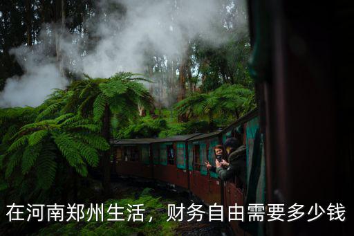 在河南鄭州生活，財務自由需要多少錢