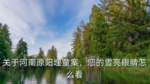 關(guān)于河南原陽埋童案，您的雪亮眼睛怎么看