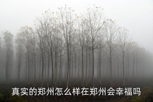 真實的鄭州怎么樣在鄭州會幸福嗎