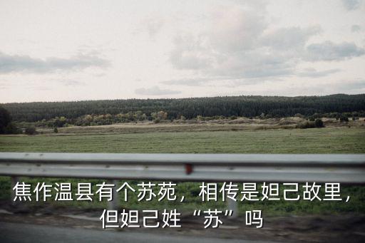 焦作溫縣有個蘇苑，相傳是妲己故里，但妲己姓“蘇”嗎