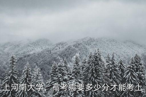 上河南大學，高考需要多少分才能考上
