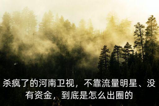 殺瘋了的河南衛視，不靠流量明星、沒有資金，到底是怎么出圈的